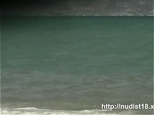naturist beach spycam shoots nude stunners sunbathing