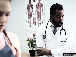 Maddy O'Reilly Exploited into big black cock assfuck at Doctors check-up